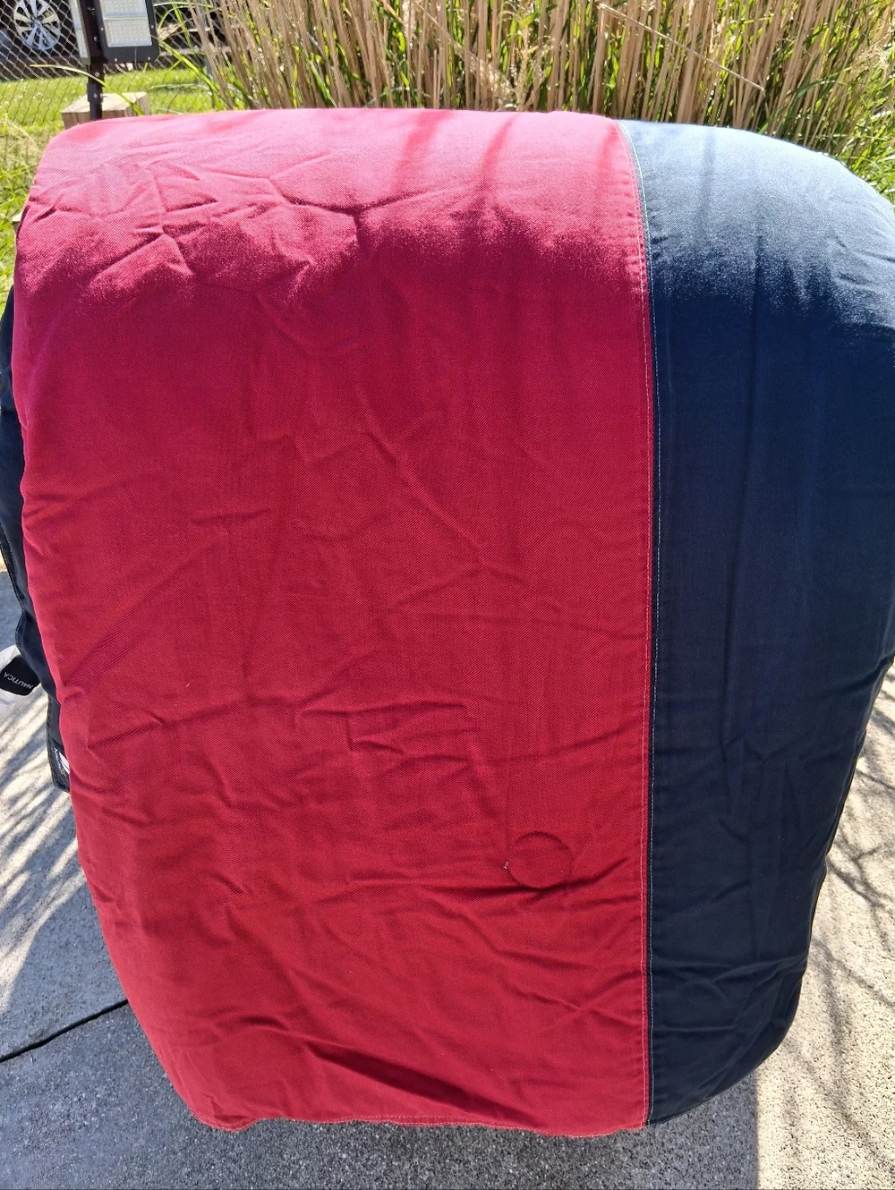 Nautica Red and Navy Comforter With Bed Skirt And Pillow Shams